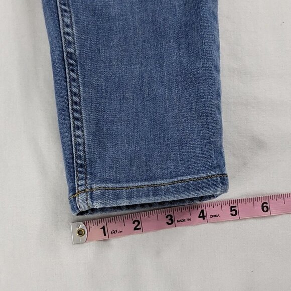 Free People Light Wash Busted Knee Stretch Skinny Jeans - Picture 8 of 11